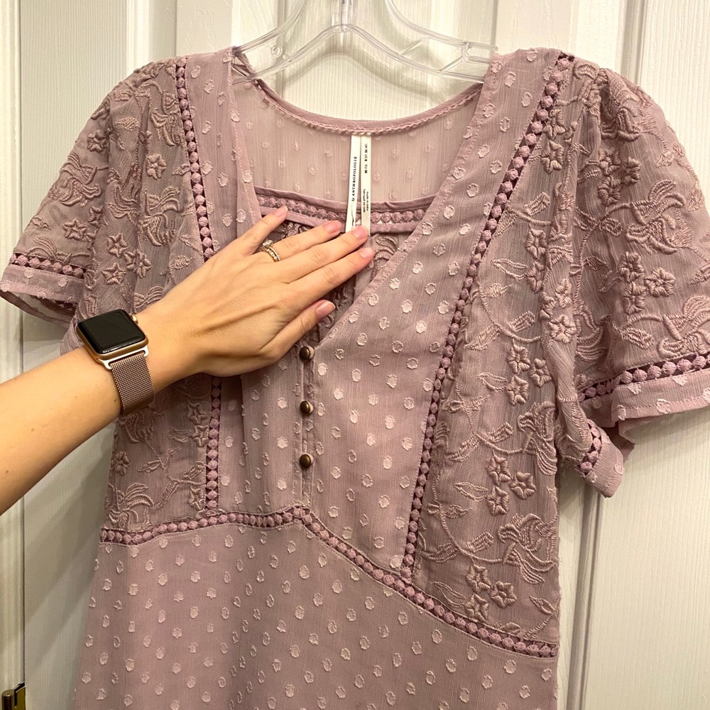 Anthropologie Nightly Embroidered Maxi Dress - Picture 4 of 6
